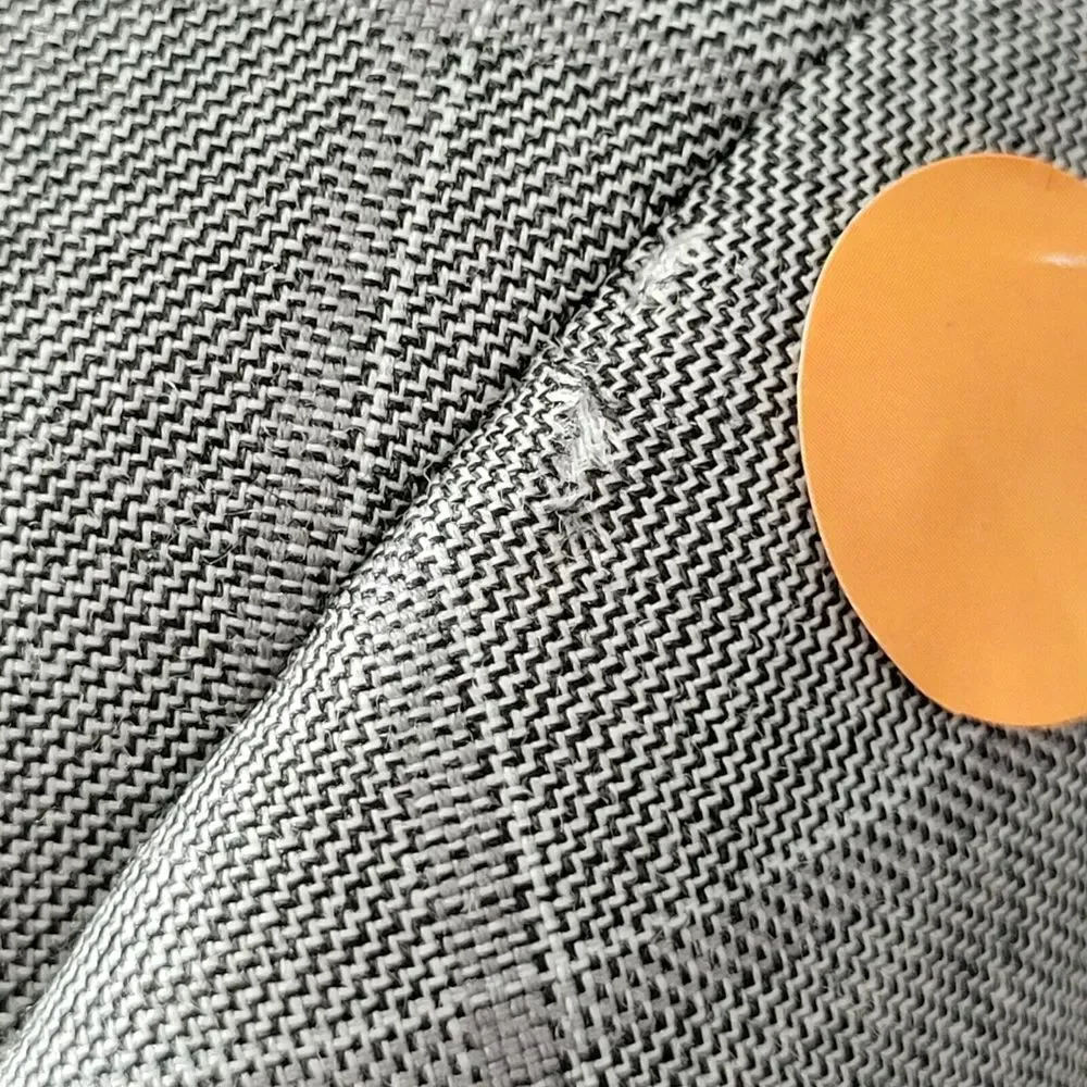 Tasso Elba Men's Sport Coat Blazer‎ Two Button Gray Plaid Shark Skin Wool 44R